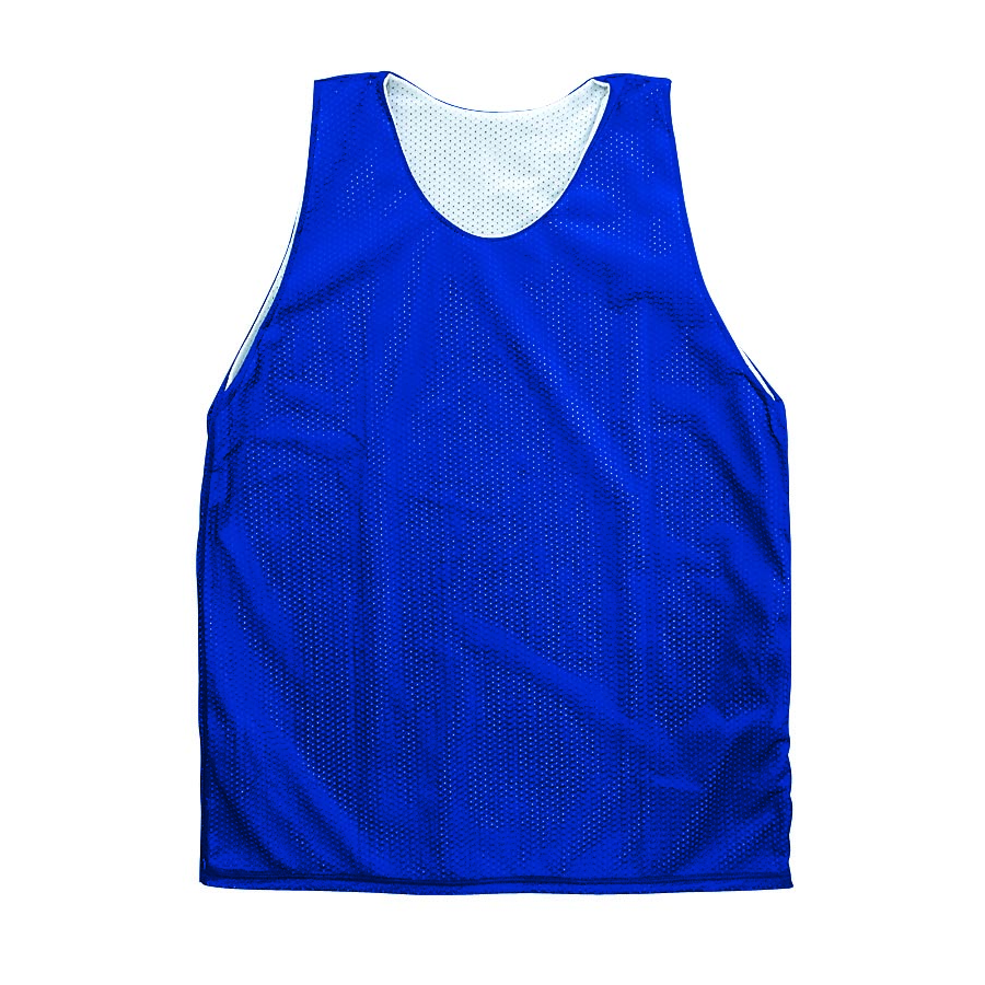 Martin Sports Reversible Tricot Mesh Tank Top, Double Ply in Royal/White Adult 2XL - Front View