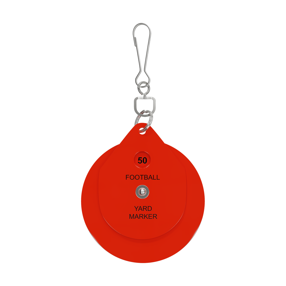 Great Call Athletics Professional Football Chain Clip Plastic Disc Yard Marker Referee Official Head Linesman Orange