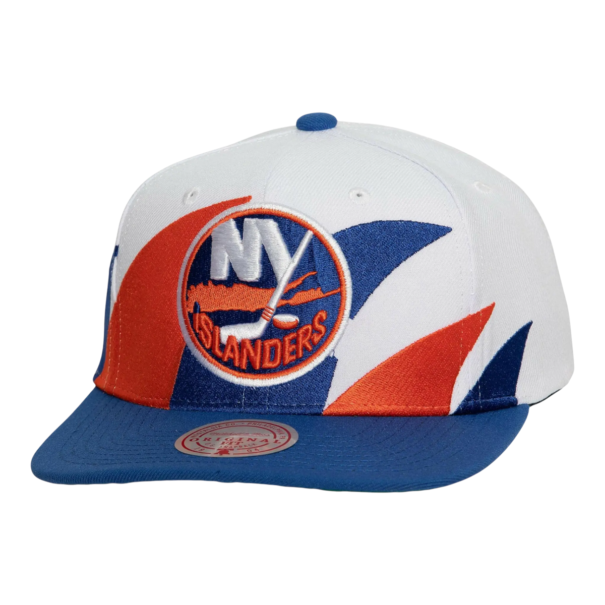 Mitchell & Ness NHL New York Islanders Vintage Sharktooth Men's Snapback Hat — White Adjustable Cap