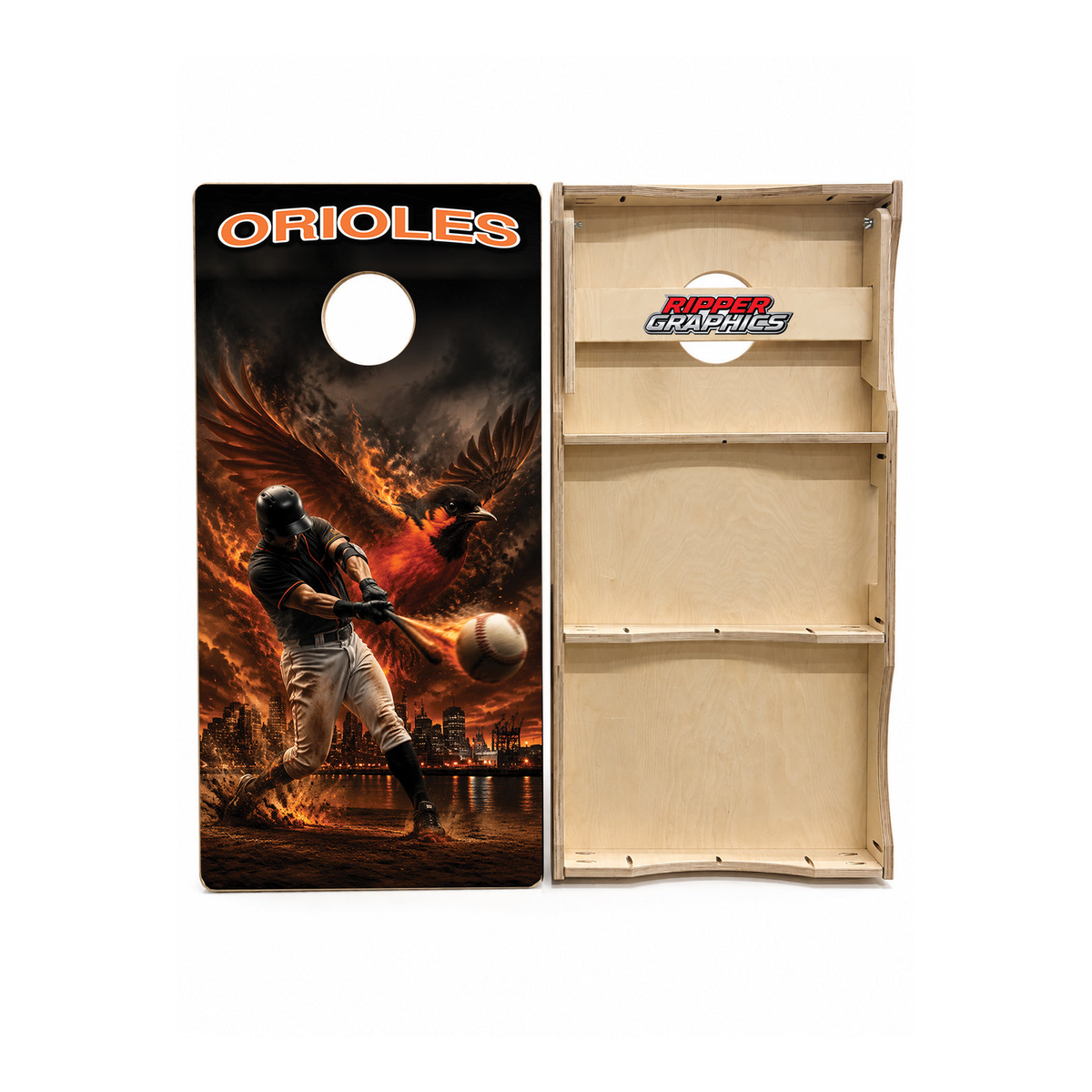 Baltimore Orioles Baseball Inspired Cornhole Design - CH5219 - Great Call Athletics