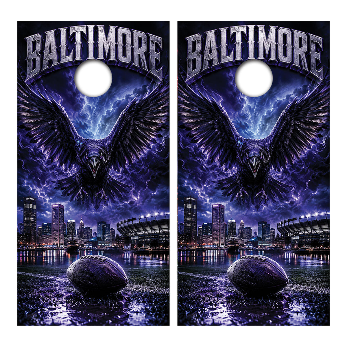 Baltimore Ravens Inspired Cornhole Design - Corn5155 - Great Call Athletics