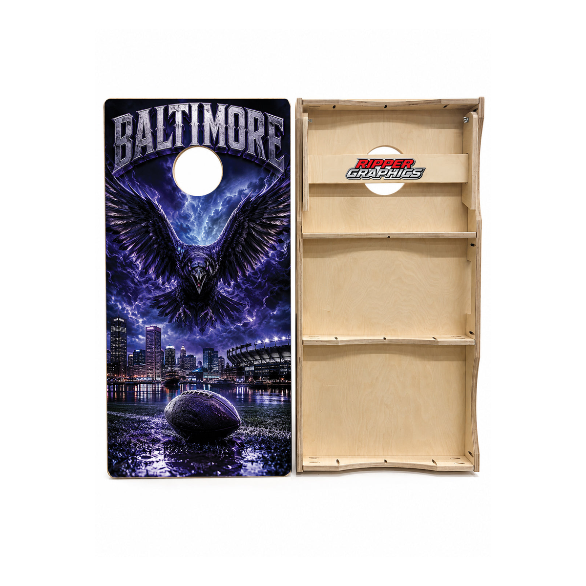 Baltimore Ravens Inspired Cornhole Design - CH5155 - Great Call Athletics