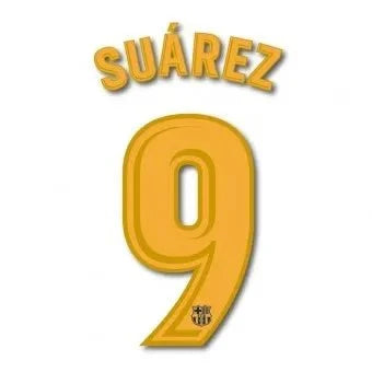 Barcelona 2017/18 Home Suarez #9 Jersey Youth Jersey Name Set