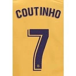 Barcelona 2019/20 Away Coutinho #7 Jersey Name Set