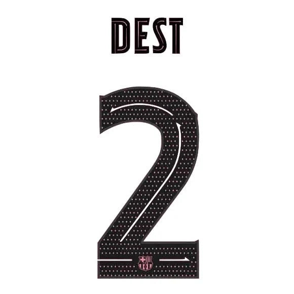 Barcelona 2020/21 Third Dest #2 Jersey Name Set