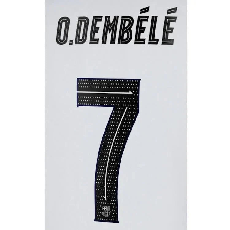 Barcelona 2022-23 Third O. Dembele #7 Jersey Name Set