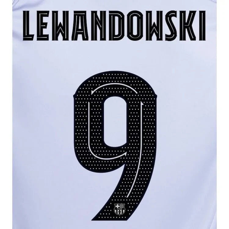 Barcelona 2022/23 Third Lewandowski #9 YOUTH Jersey Name Set