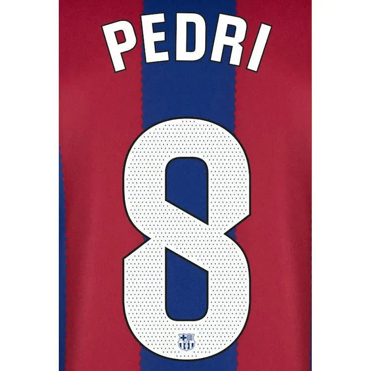 Barcelona 2023/24 Home Pedri #8 Jersey Name Set