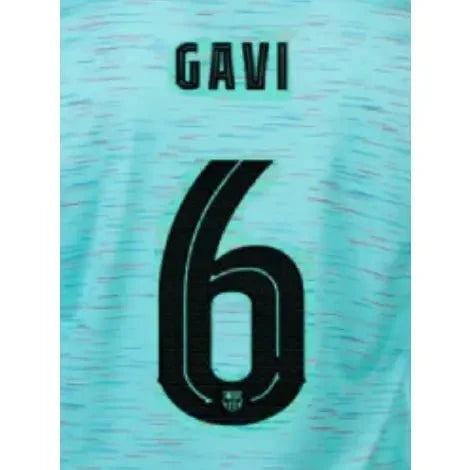 Barcelona 2023/24 Third Gavi #6 Youth Jersey Name Set  (CL Version)
