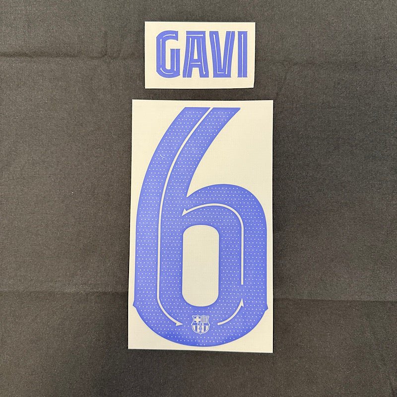 Barcelona 2024/25 Third GAVI #6 Official Name Set (CL Version)