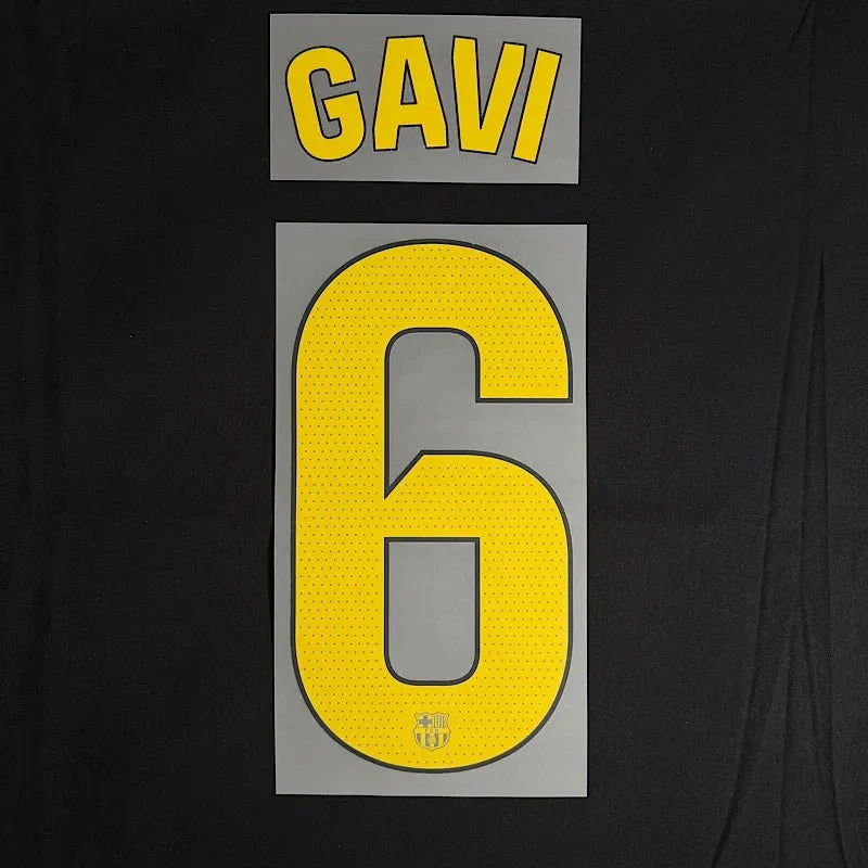 Barcelona 2025/26 Home GAVI #6 Official Name Set