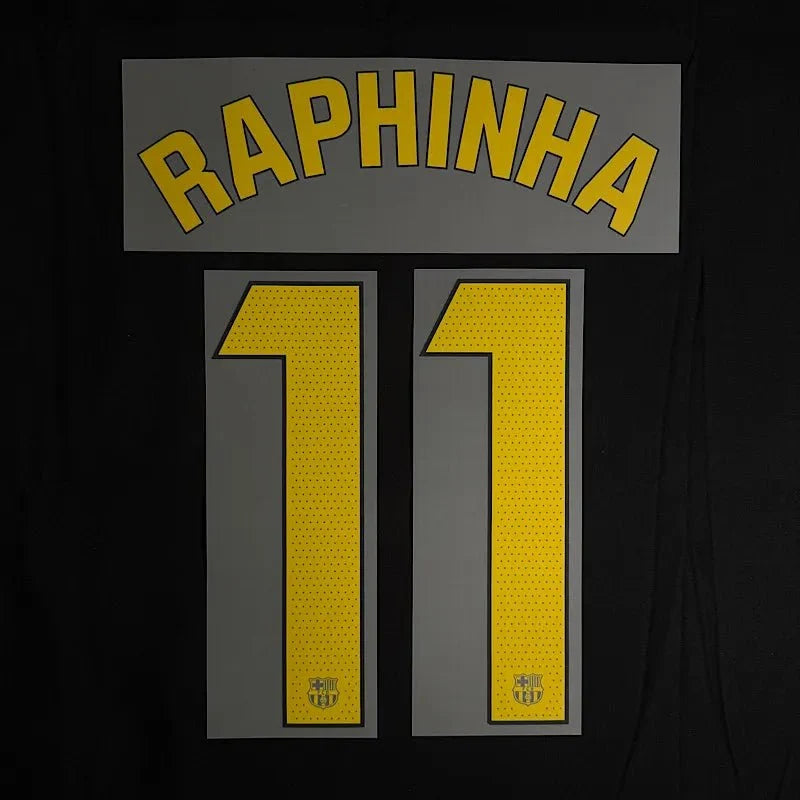 Barcelona 2025/26 Home RAPHINHA #11 Youth Official Name Set