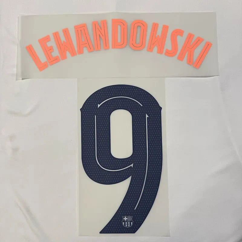 Barcelona 2025/26 Third LEWANDOWSKI #9 Official Name Set (CL Version)