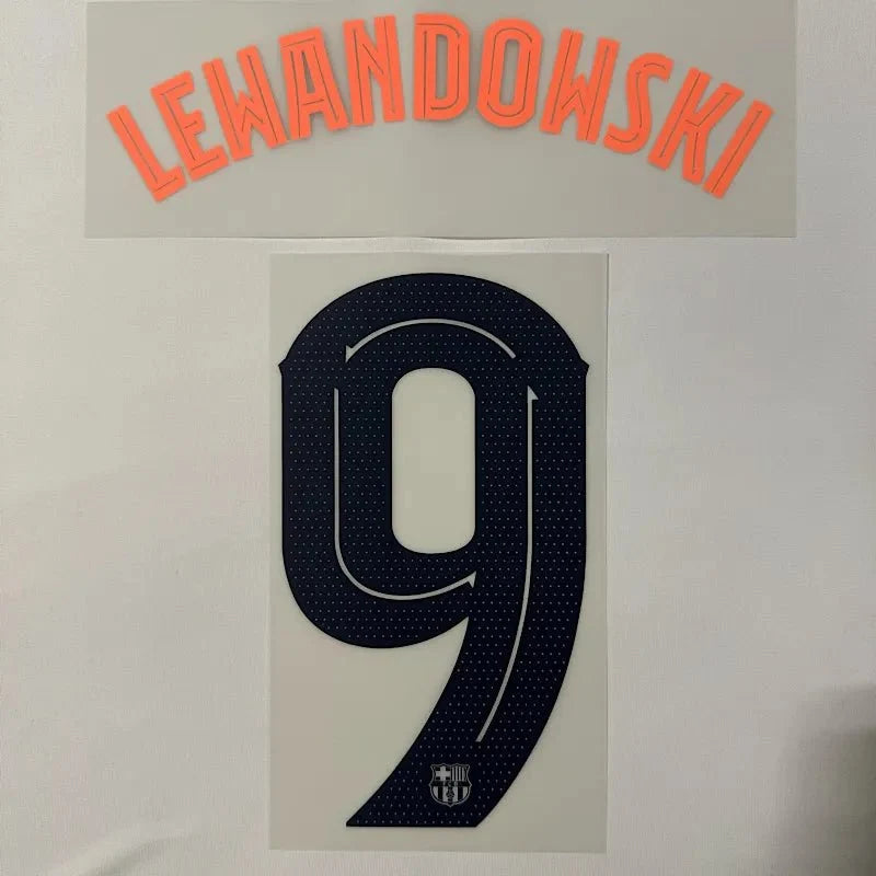 Barcelona 2025/26 Third LEWANDOWSKI #9 Youth Official Name Set (CL Version)