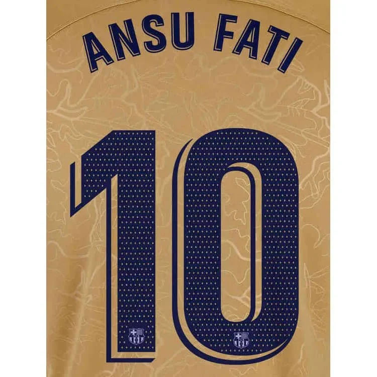 Barcelona Away 2022/23 Ansu Fati #10 Jersey Name Set
