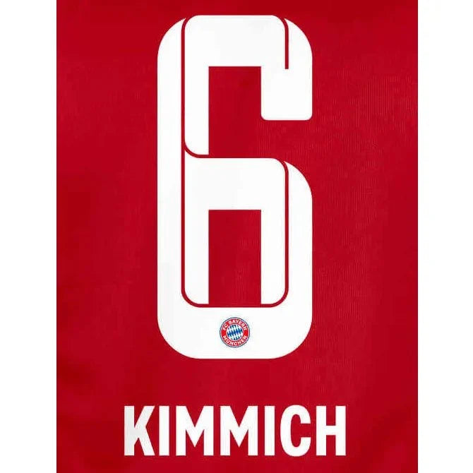Bayern Munich 2021/22 Home Kimmich #6 Jersey Name Set