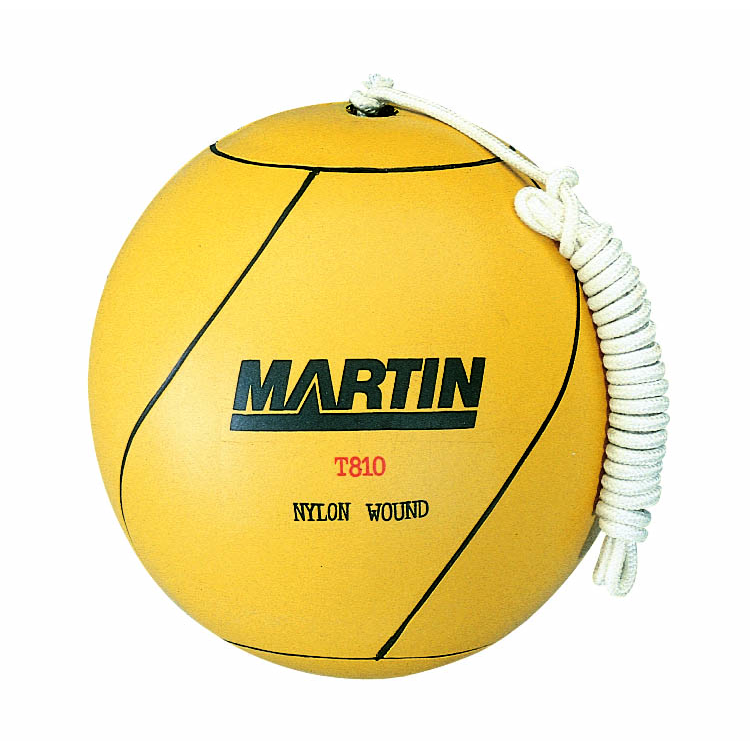 Martin Sports Nylon Wound Tetherball with Rope - Front View