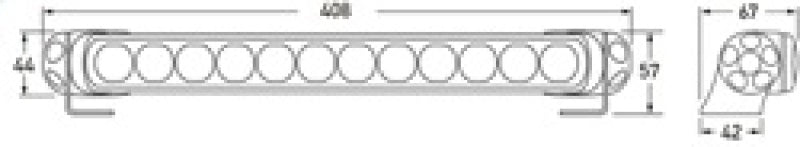 Hella Led Light Bar 350 / 14in Driving Beam - Clear - View 17