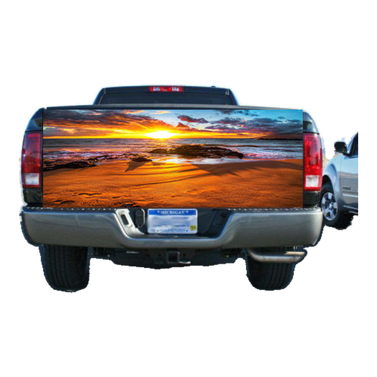Beautiful Beach Sunset Truck Tailgate Wrap Vinyl Graphic Decal Sticker Wrap product photo