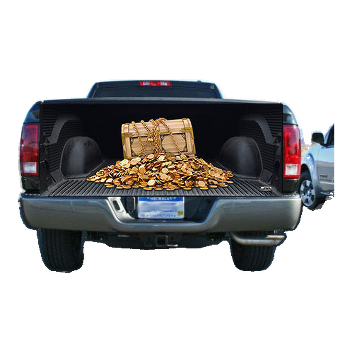 Bed of Pirate Gold Tailgate Wrap Vinyl Graphic Decal Sticker Wrap product photo