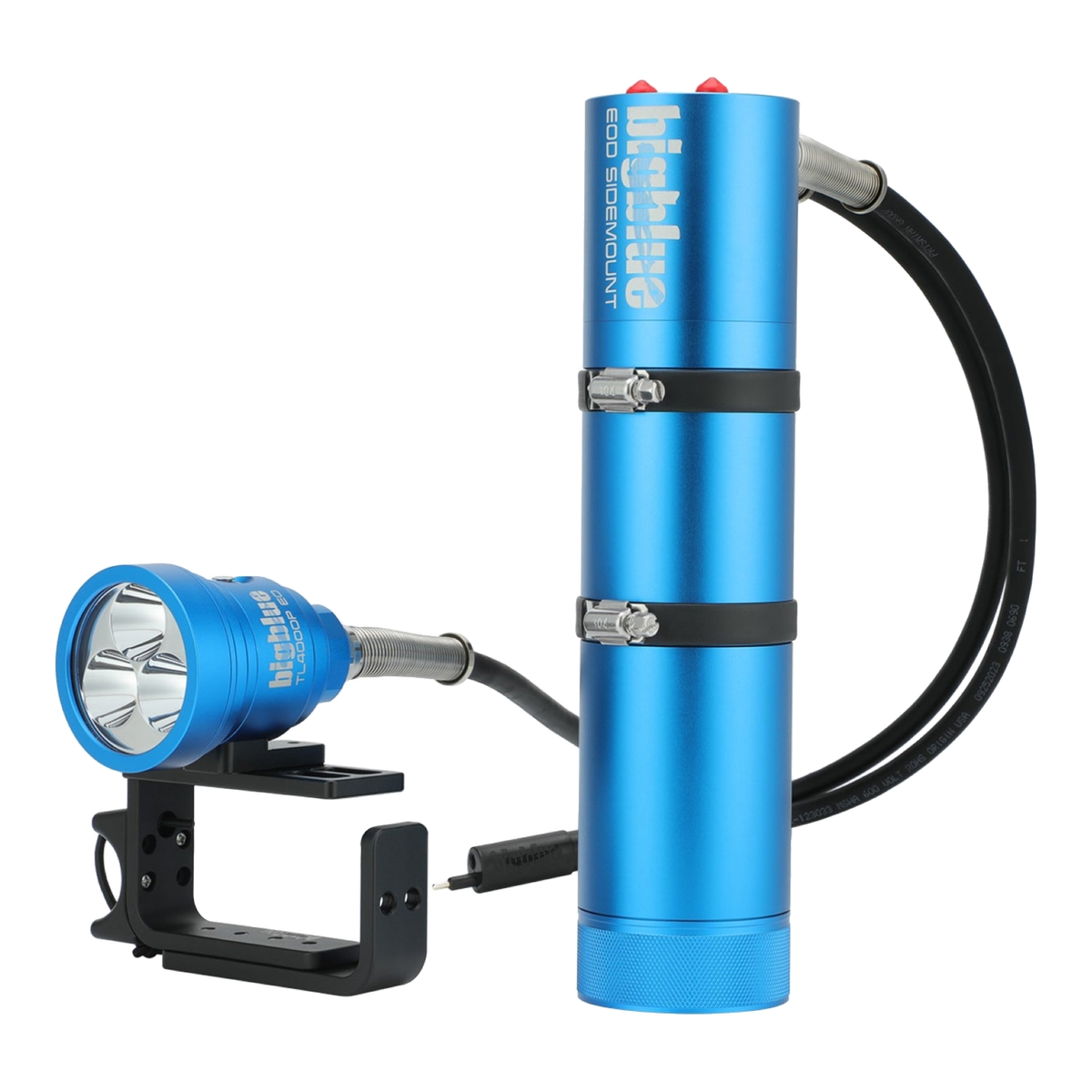 Big Blue TL4000P Tech Light - Dual Outlet Canister Light - TL4000P-EOD-SIDEMOUNT-BLUE - Great Call Athletics