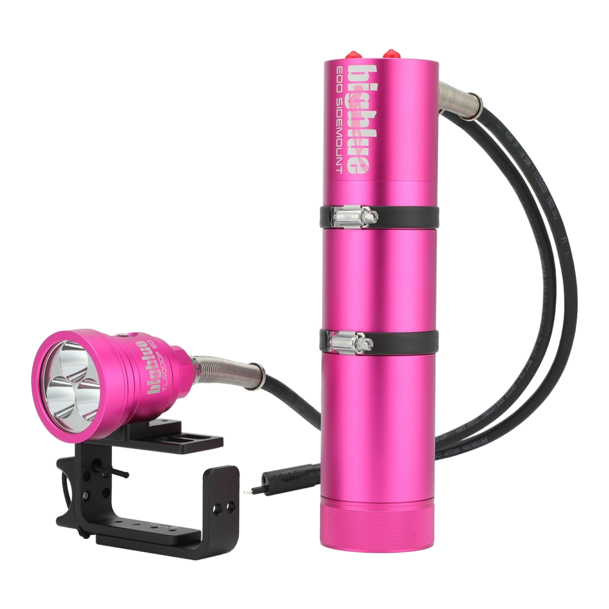 Big Blue TL4000P Tech Light - Dual Outlet Canister Light - TL4000P-EOD-SIDEMOUNT-PINK - Great Call Athletics