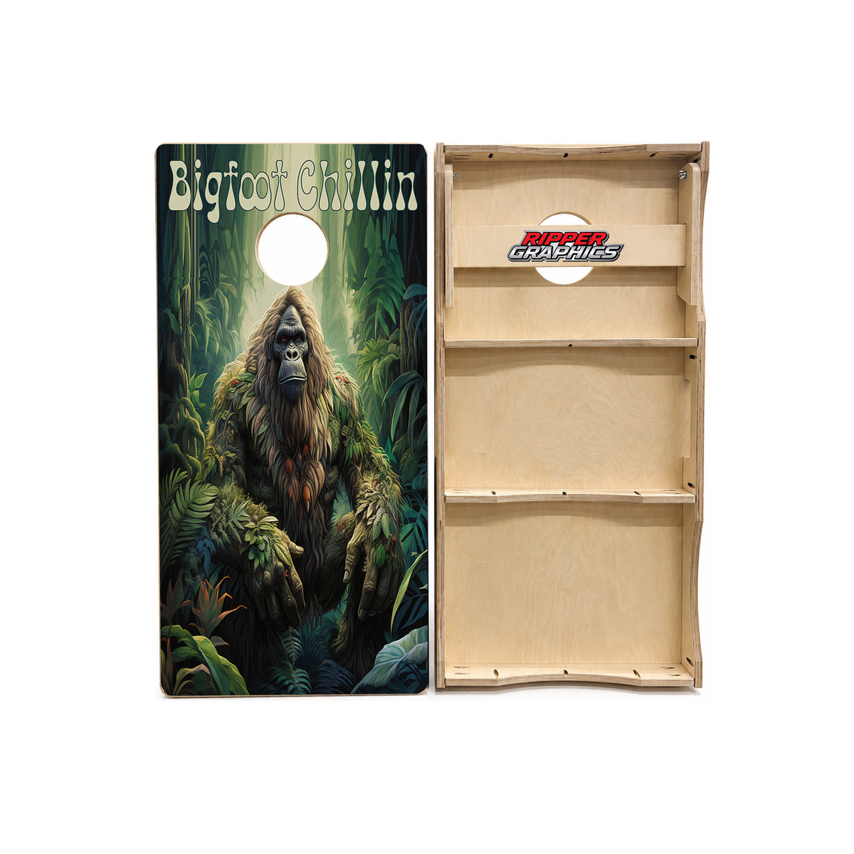 Bigfoot Chillin Cornhole Design product photo
