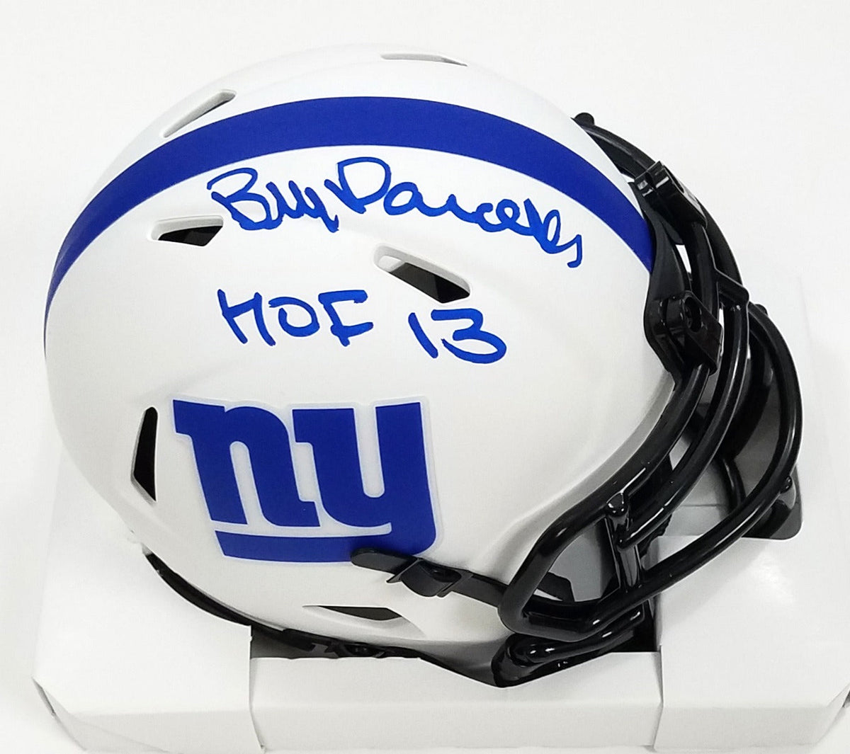 Bill Parcells Autographed New York Giants Lunar Eclipse Mini Helmet W/ HOF 13 Beckett Witnessed