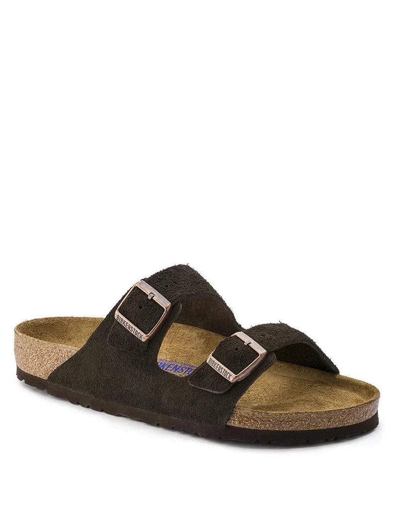 Birkenstock Arizona Soft Footbed Suede Mens Sandals — Mocha