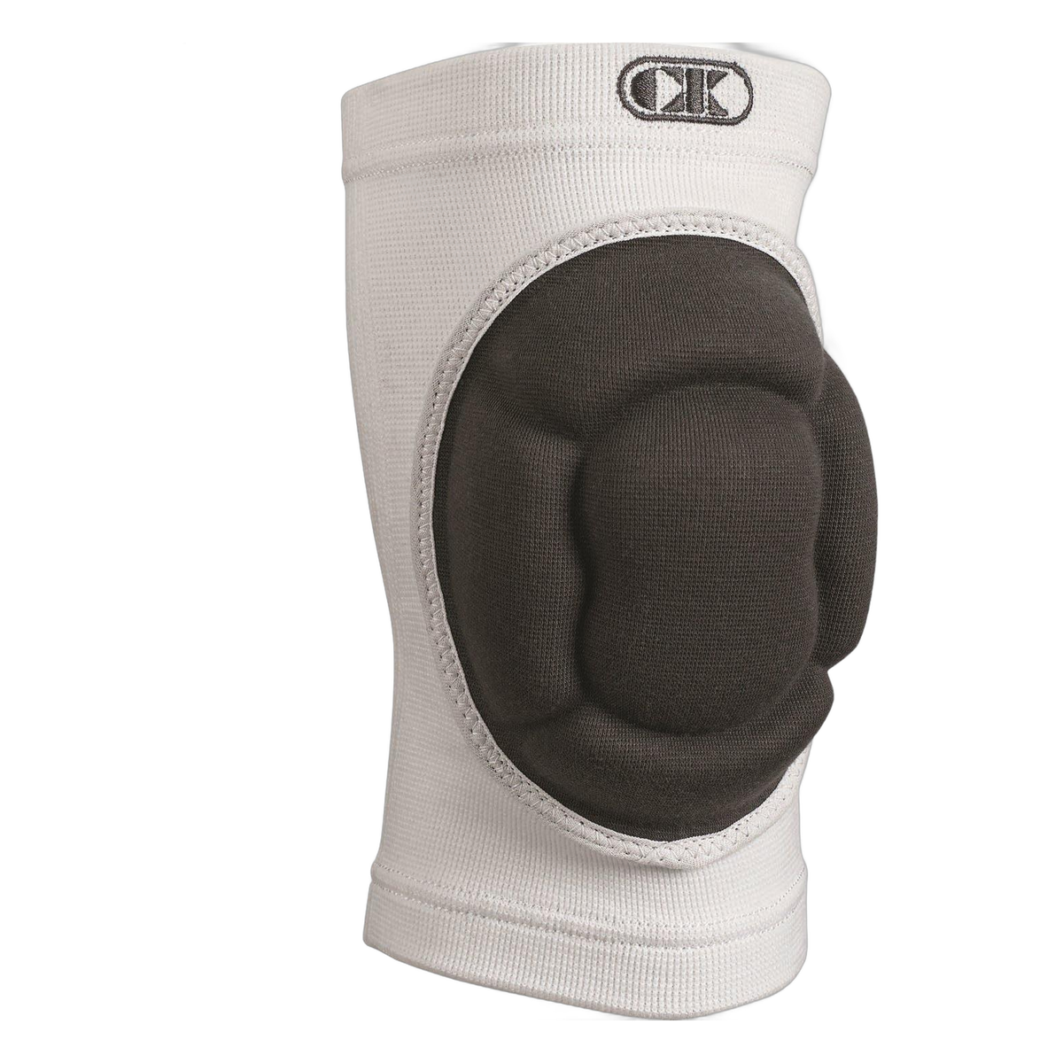 Cliff Keen BK64 Impact Kneepad in White Charcoal - Adult Wrestling Kneepad