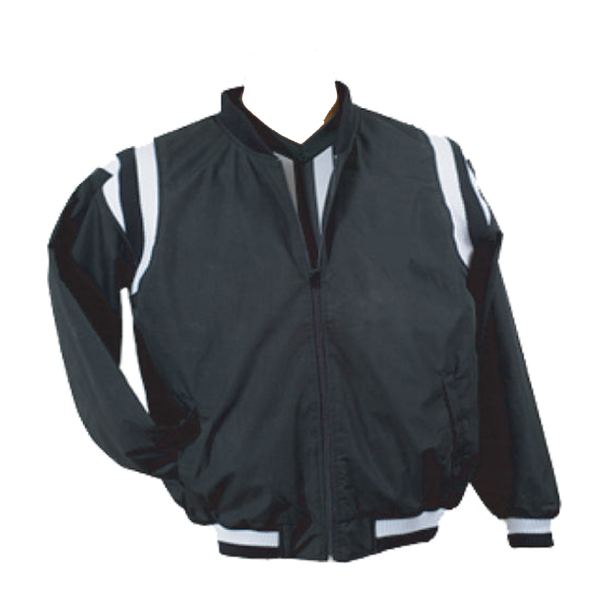 Smitty BKS-227 Black and White Collegiate Jacket, front