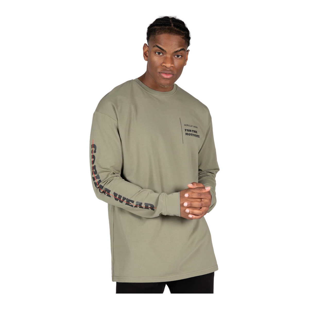 Boise Oversized Long Sleeve - Army Green product photo