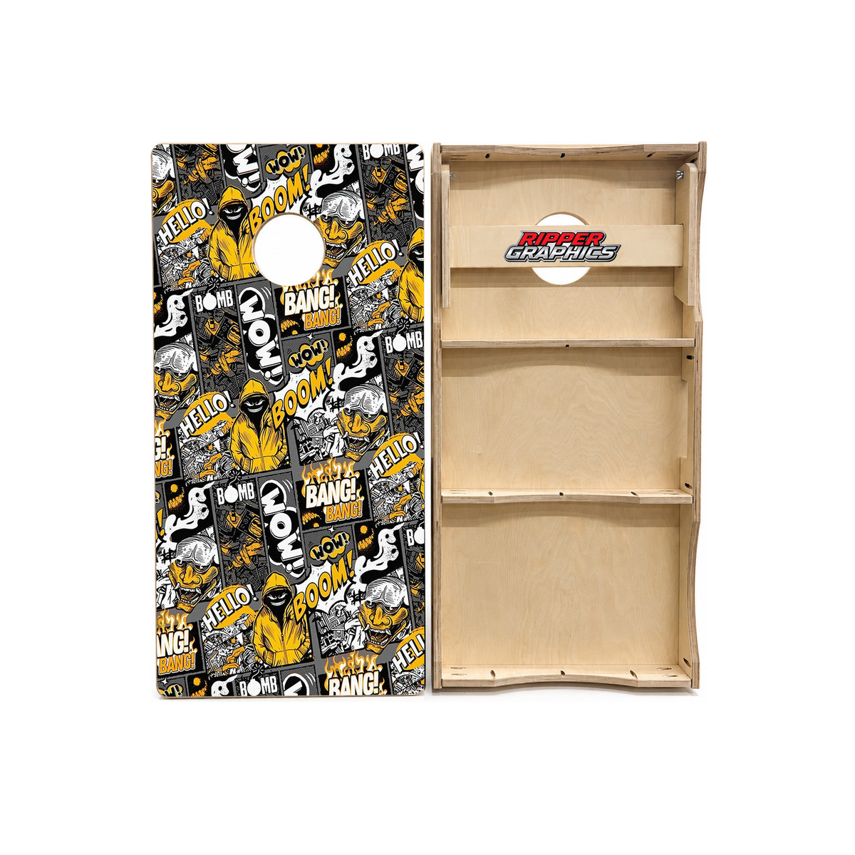 Boom Bang Wow Cornhole Design product photo