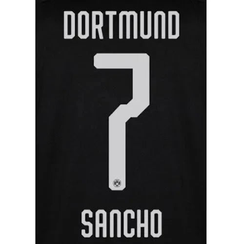 Borussia Dortmund 2019/20 Away Sancho 7 Jersey Name Set