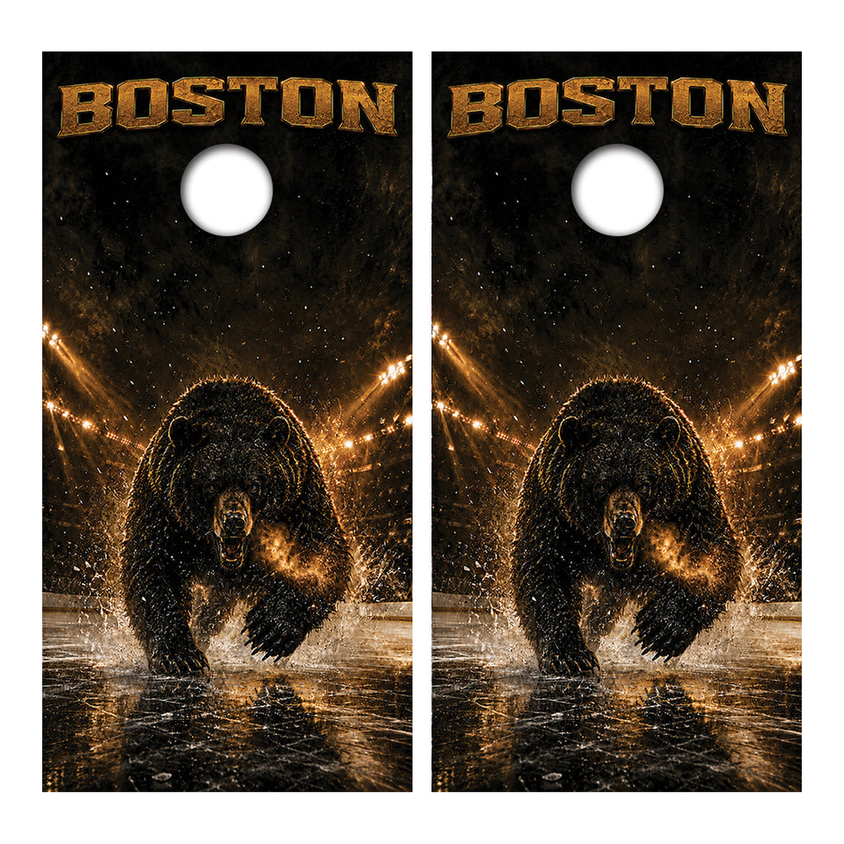 Boston Bruins Inspired Cornhole Design - Corn5186 - Great Call Athletics