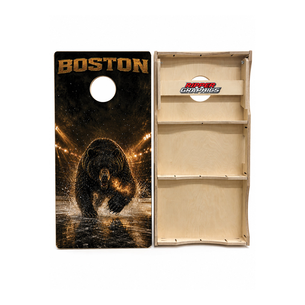 Boston Bruins Inspired Cornhole Design - CH5186 - Great Call Athletics
