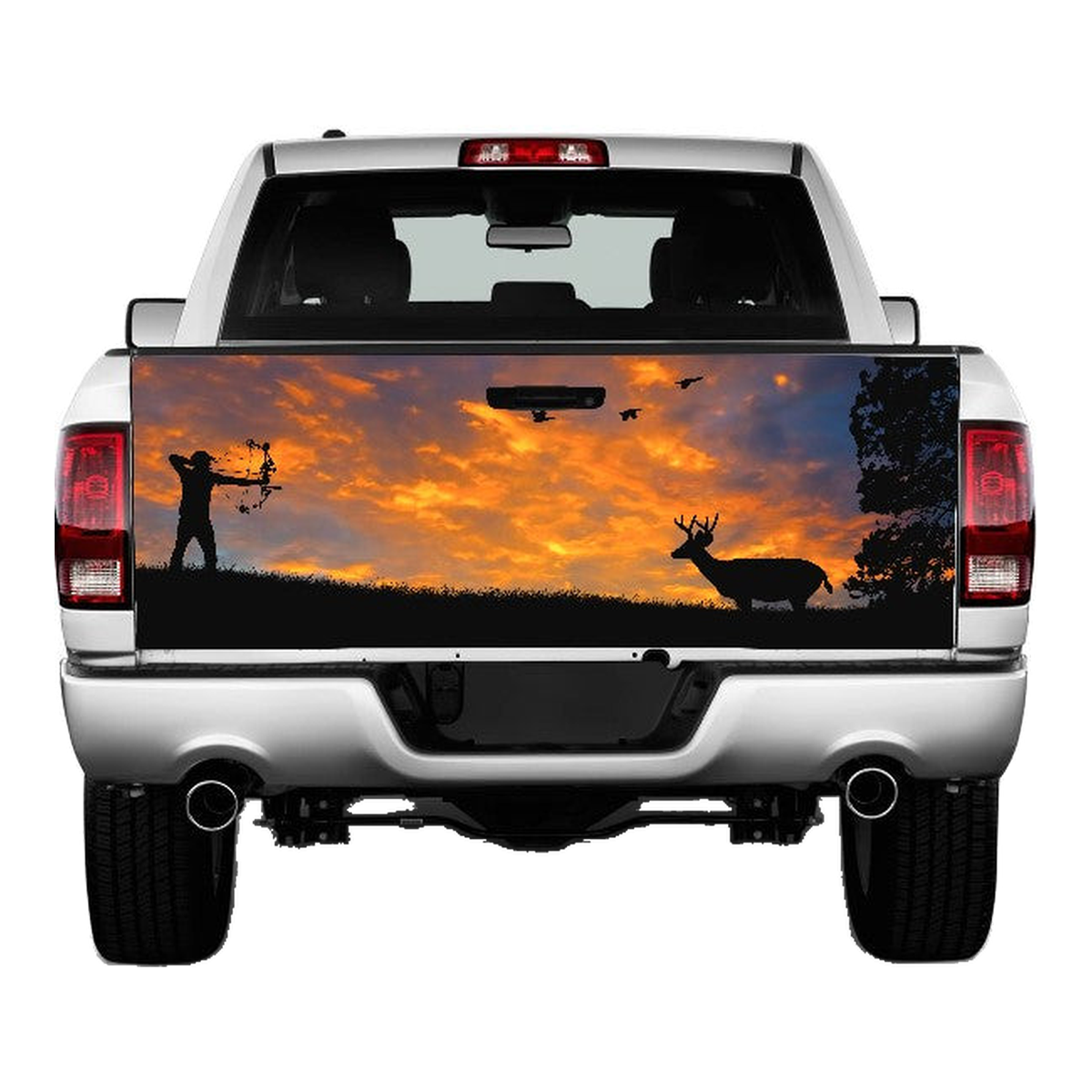 Bow Hunter Deer, Buck Tailgate Wrap Vinyl Graphic Decal Sticker product photo