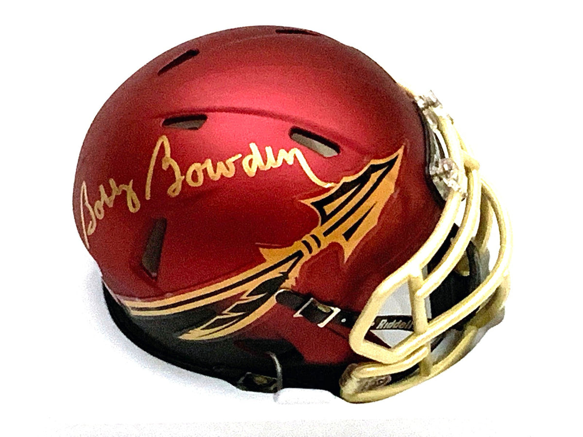 Bobby Bowden Autographed Florida State Seminoles Garnet Mini Helmet Beckett Witnessed