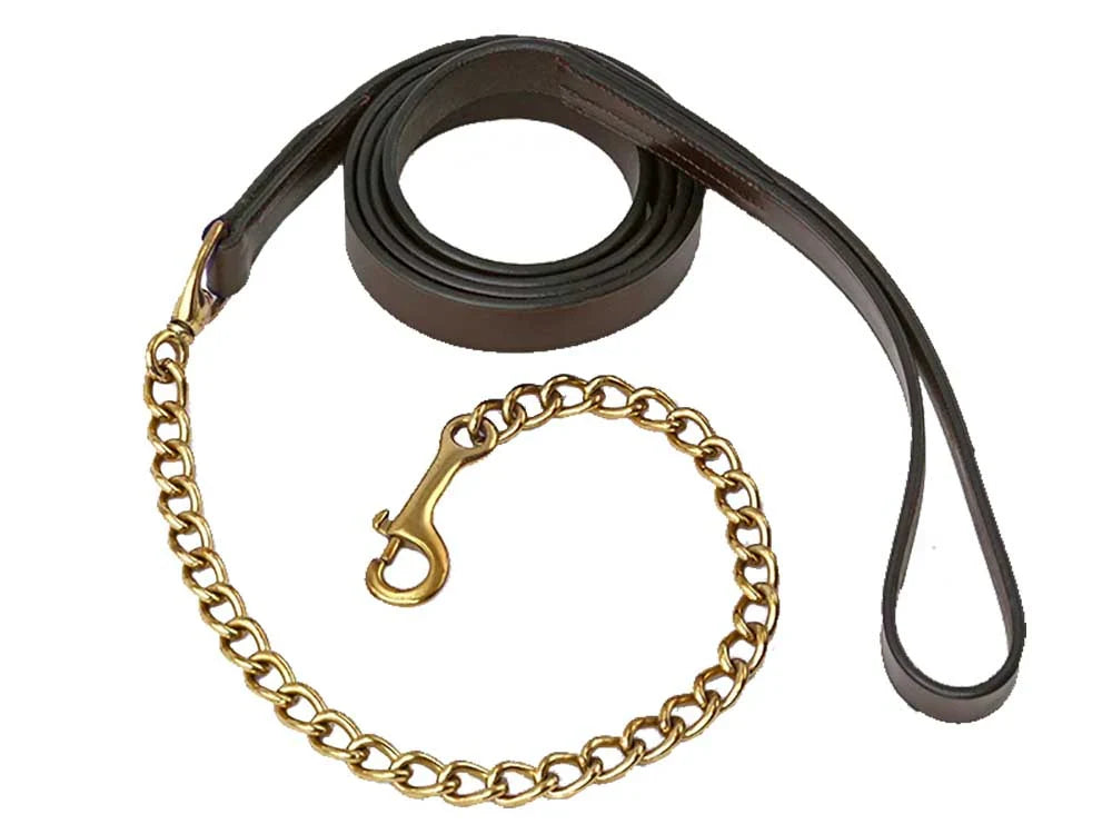 Leather Lead with Chain