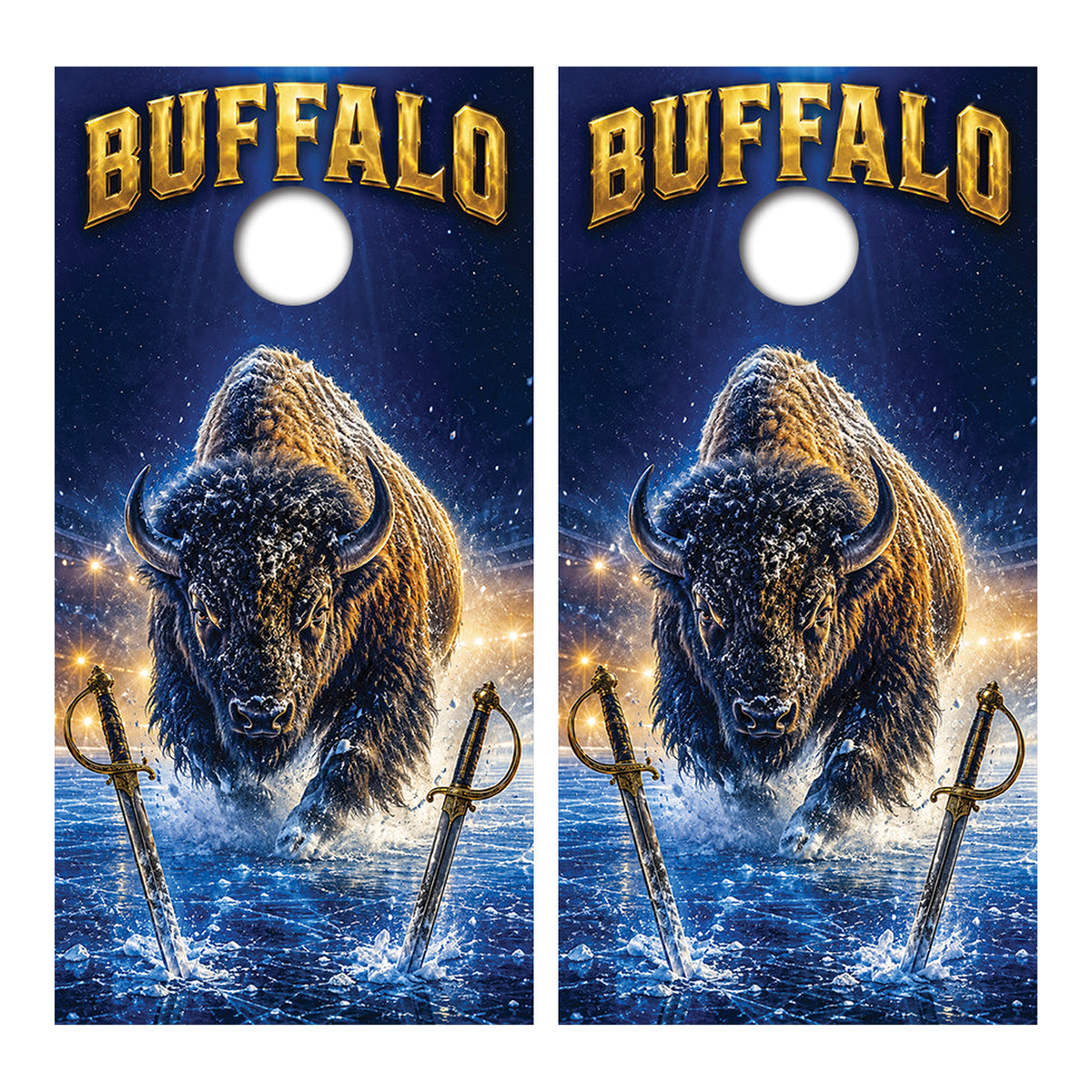 Buffalo Sabres Inspired Cornhole Design - Corn5165 - Great Call Athletics