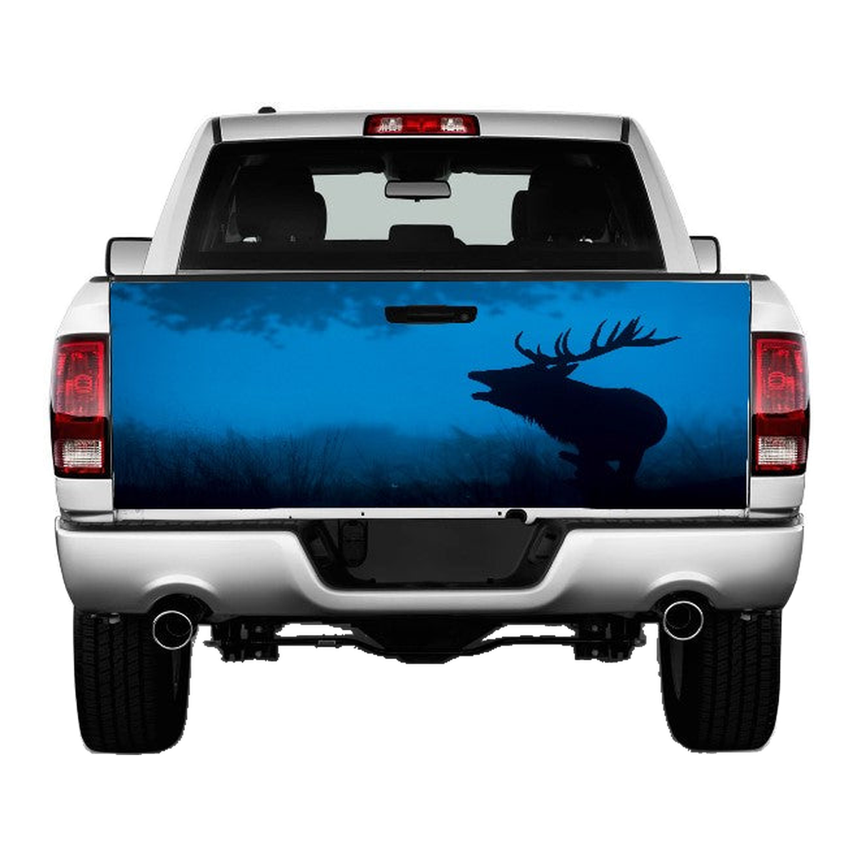 Bugling Bull Elk Tailgate Wrap Vinyl Graphic Decal Sticker product photo