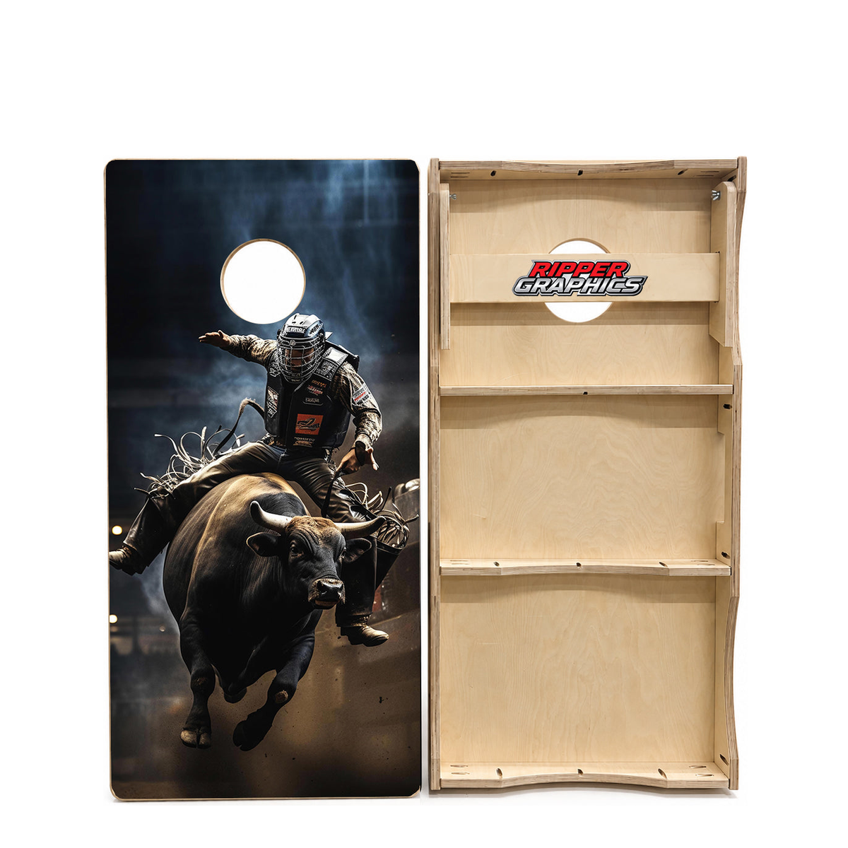 Bull Rider Cornhole Design product photo