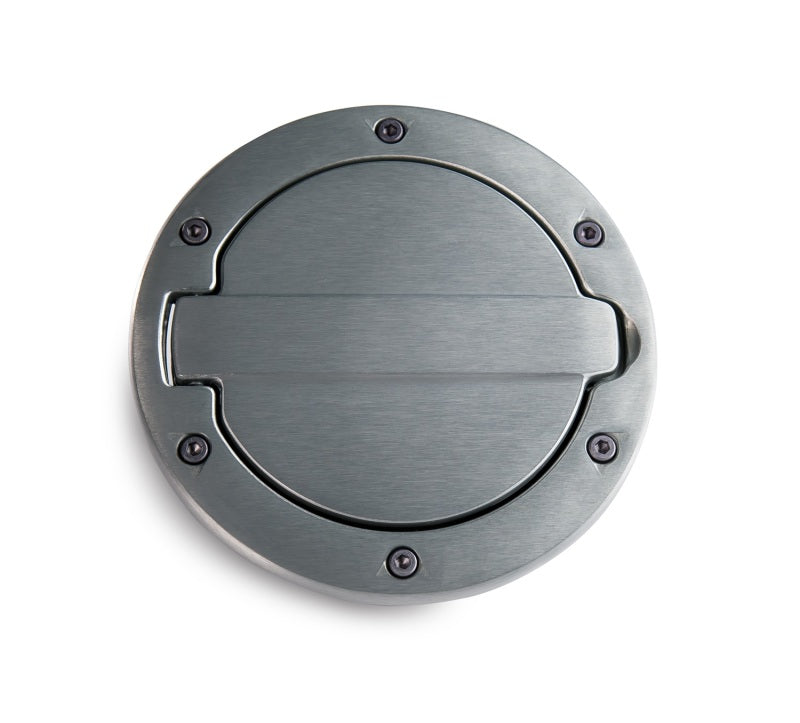 AMP Research 2007-2017 Jeep Wrangler JK 2/4 Door Fuel Door - Brushed - View 10