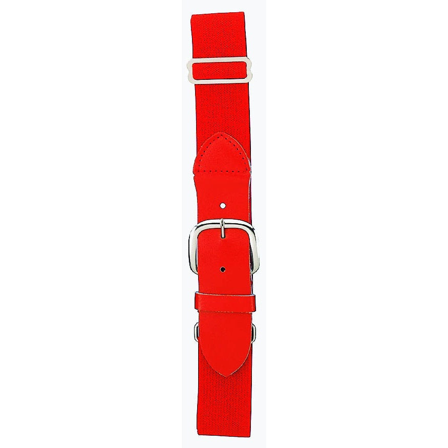 Martin Sports Adult Elastic Baseball Belt, Adjustable 32 to 46 Inch in Red - Front View