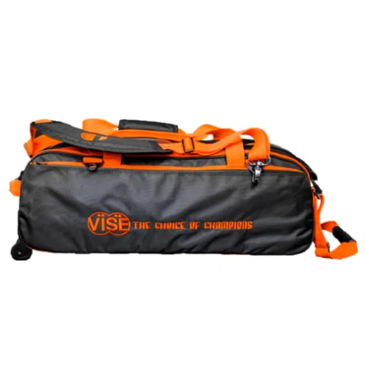 Vise 3 Ball Clear Top Roller Tote Bowling Bag