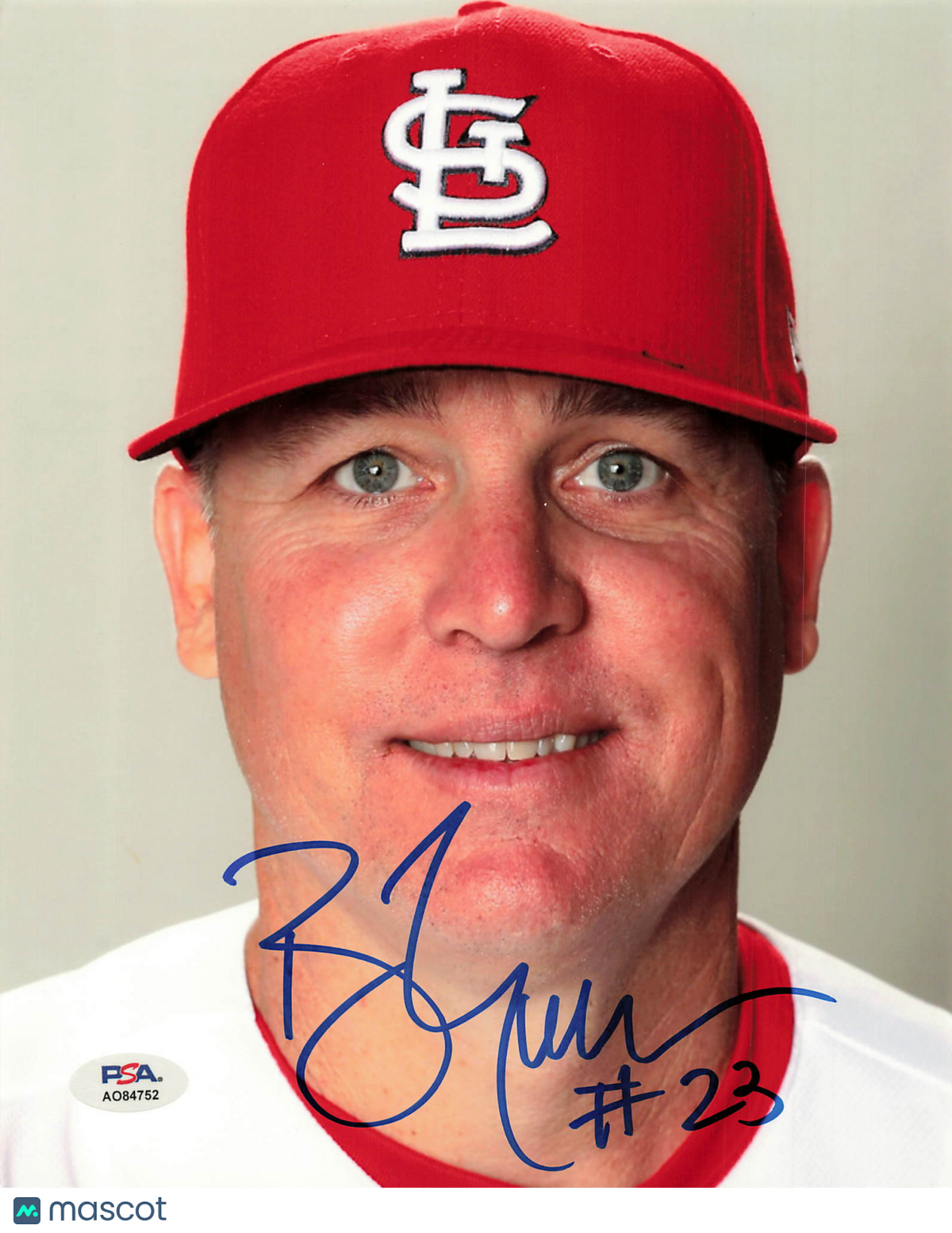 Bill Mueller St. Louis Cardinals Signed 8x10 Photo PSA