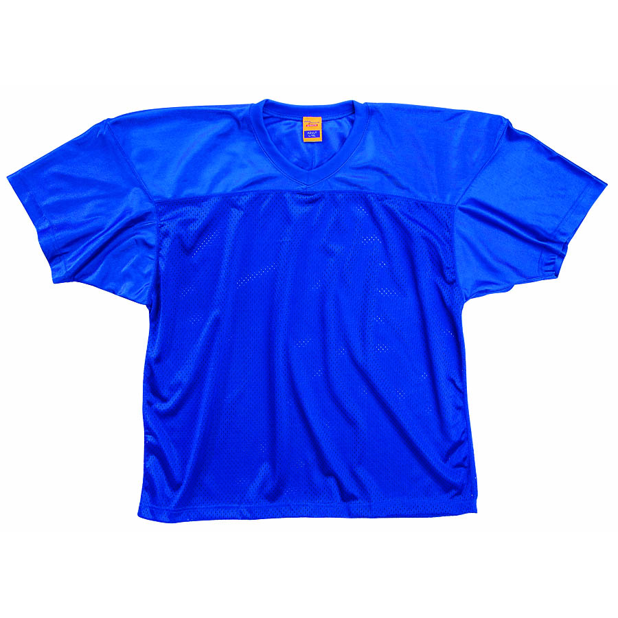 Martin Sports Football Jersey, Tricot Mesh with Dazzle Cowl in Royal Adult 2XL - Front View