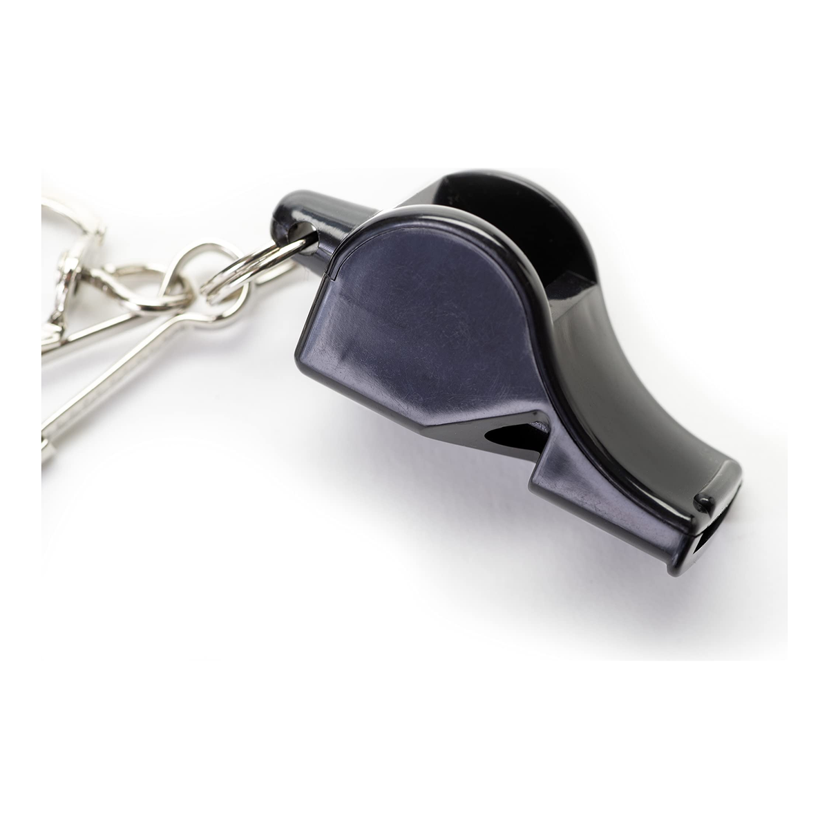 Tandem Sport Deluxe Pea-Less Whistle with Lanyard, Black - Alternate View 1