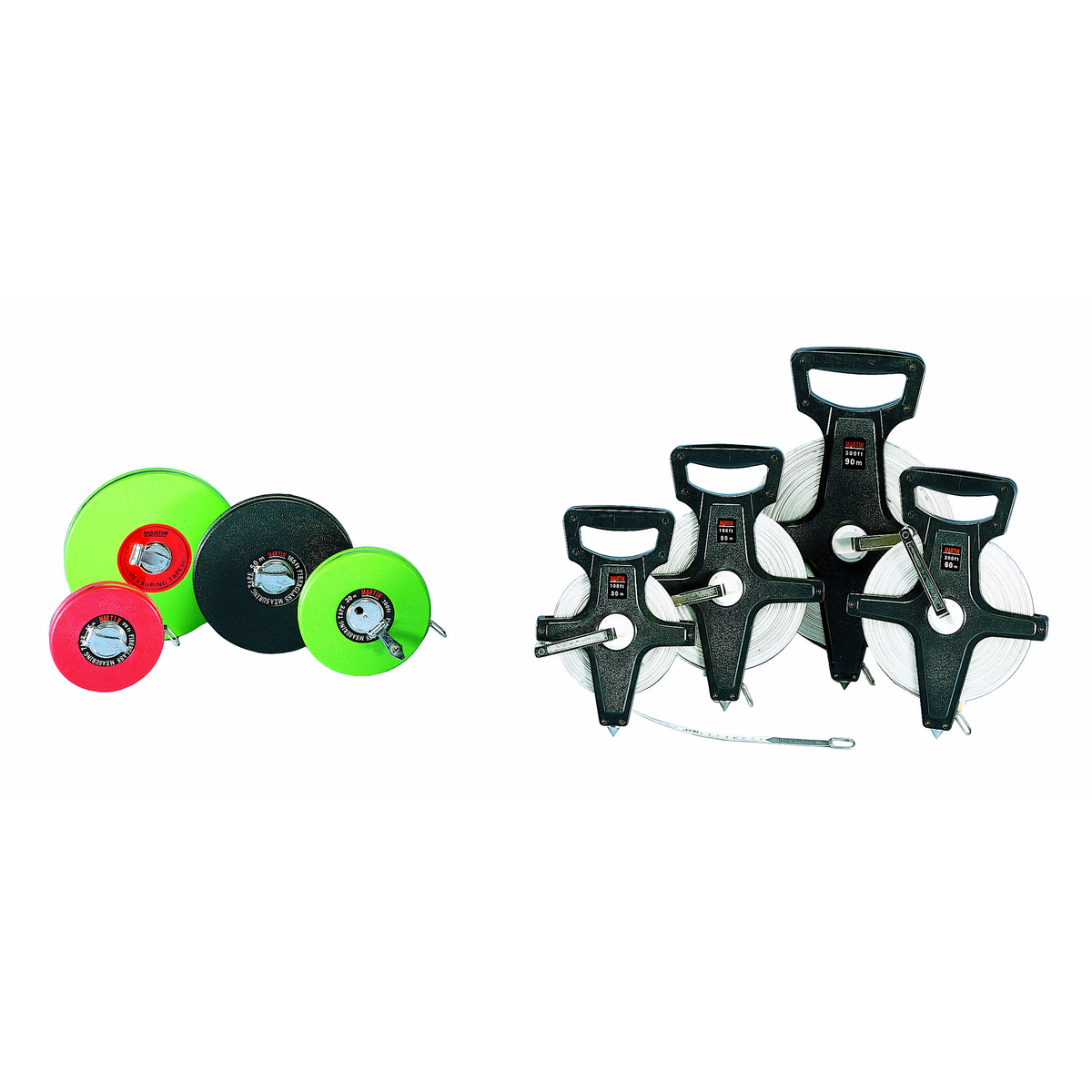 Martin Sports Closed Reel Fiberglass Measuring Tape, 50 ft - Front View