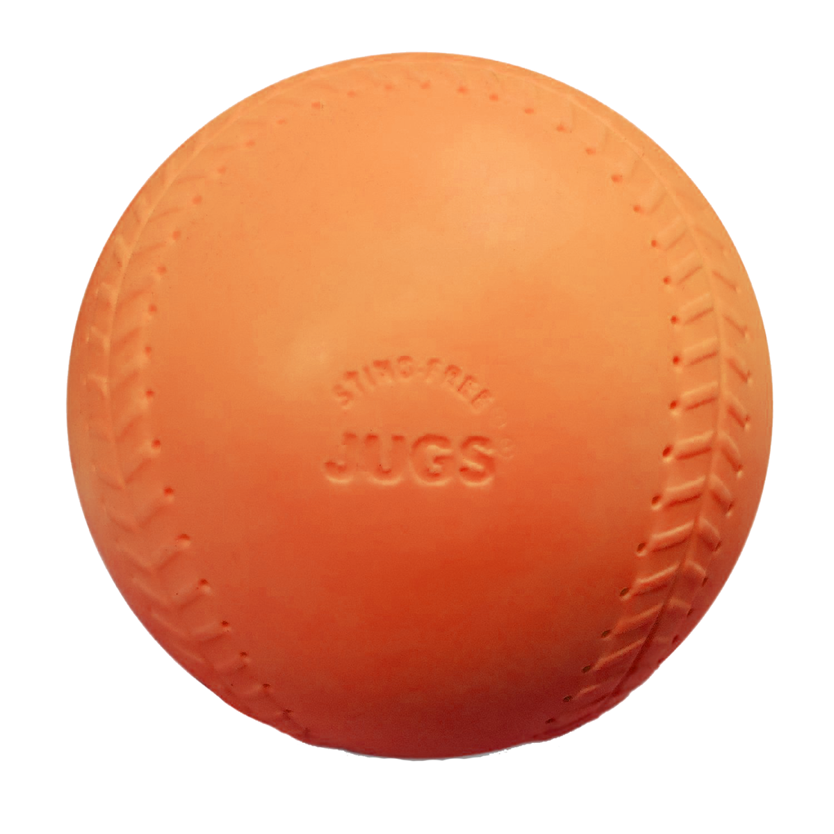 JUGS Low Impact Multi-Use Practice Softballs, Orange, Dozen - Front View